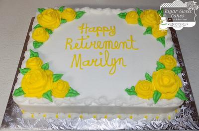 Yellow Rose Retirement - Cake by Sugar Sweet Cakes