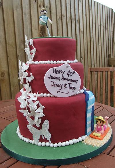 ruby wedding anniversary cake - Cake by jennie