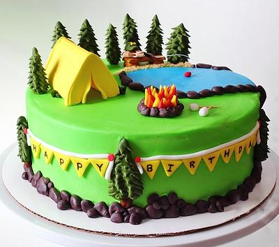 Camping Themed Cake - Cake by Fairycakesbakes