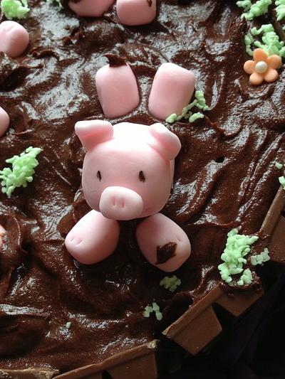 Piggy Playtime - Cake by Deborah