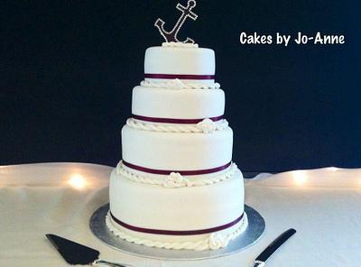 Tied the Knot - Anchor Theme - Cake by Cakes by Jo-Anne