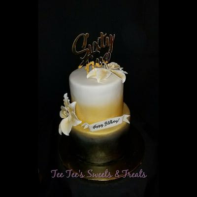 Lilies and gold - Cake by Tee Tee's Sweets
