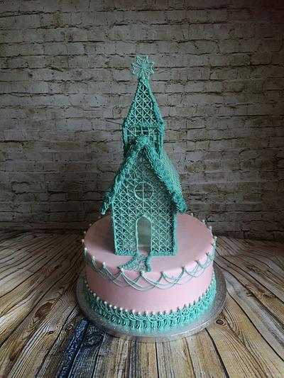 Pme Royal icing kerk - Cake by Chantal den Uyl
