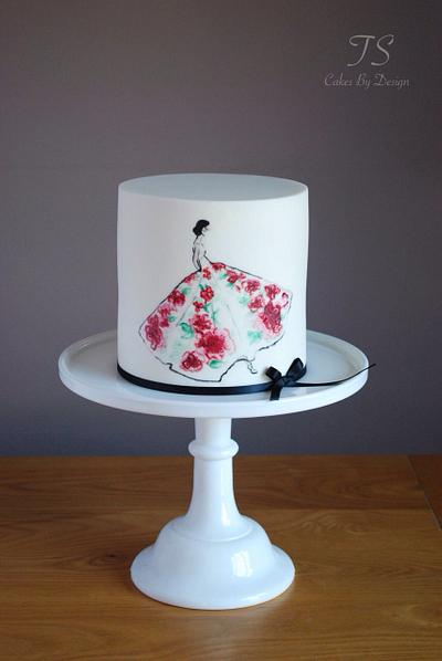 Rose dress cake - Cake by Emma Stewart