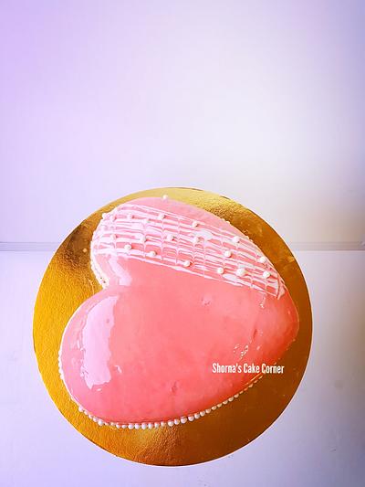 Simple strawberry mousse cake  - Cake by Shorna's Cake Corner
