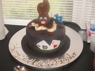 Rabbit Escaping The Magician's Hat  - Cake by Erika Lynn Cain