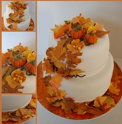Fall Leaves Thanksgiving Cake  - Cake by It's a Cake Thing 