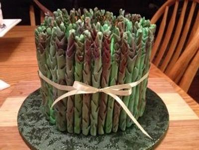 Asparagus Birthday Cake - Cake by The Ruffled Crumb