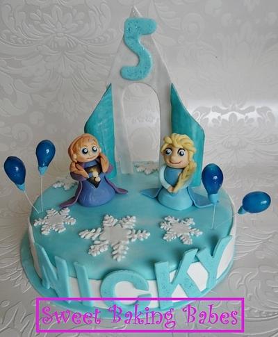 Frozen Cartoonish birthday Cake - Cake by Sweet Baking Babes