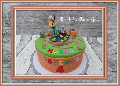 neighbor and neighbor go fishing - Cake by Carla 