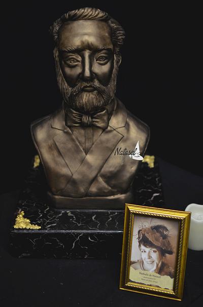 Jules Verne's Bust, for a french collaboration - Cake by L'atelier de Natasel