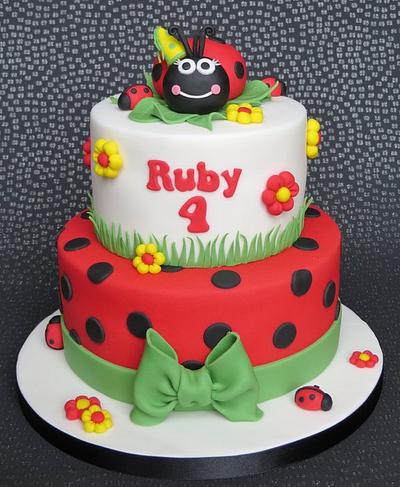 Tiered Ladybird Cake - Cake by Pam 