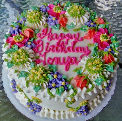 One last Summer buttercream before Fall - Cake by Nancys Fancys Cakes & Catering (Nancy Goolsby)