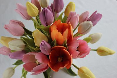 Tulips bouquet - Cake by Bubolinkata