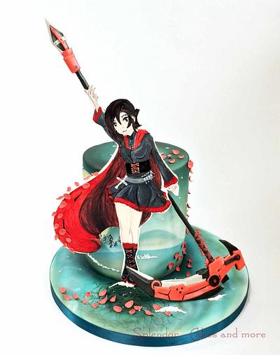 RWBY and her scythe - Manga/Anime - Cake by Ellen Redmond@Splendor Cakes