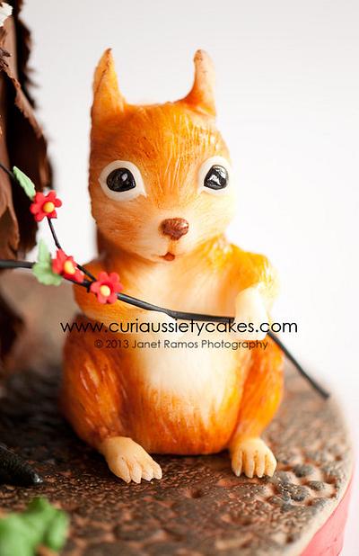 Squirrel nutkin from modeling choc/featured in cake central magazine - Cake by CuriAUSSIEty  Cakes