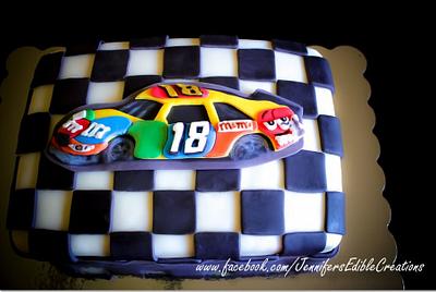 Race Car Groom's Cake - Cake by Jennifer's Edible Creations