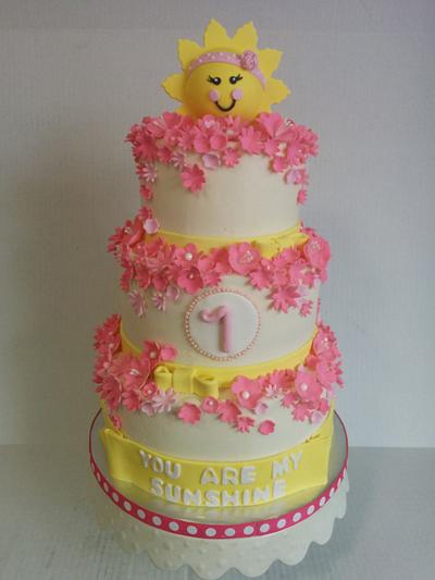 you are my sunshine 1st birthday - Cake by Cake That Bakery