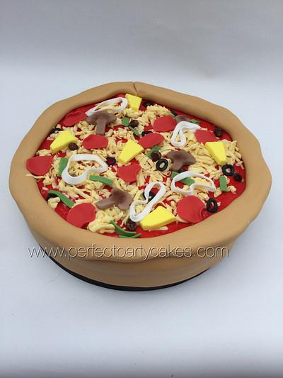 Deep pan pizza cake - Cake by Perfect Party Cakes (Sharon Ward)