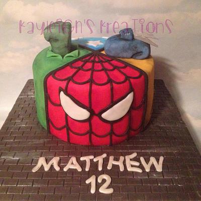 Marvel Superheros - Cake by Kayleigh's Kreations 