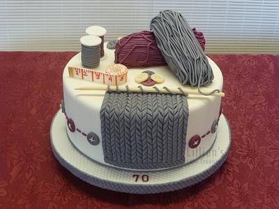 knitting birthday cake - Cake by Lilly09