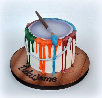 Paint Can - Cake by majalaska