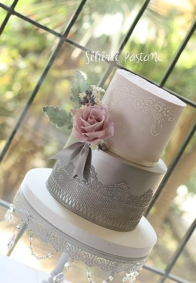 Silver Lace Cake - Cake by Sihirli Pastane