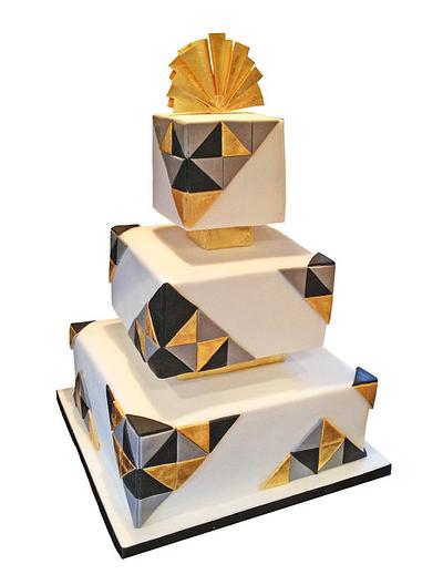 Art Deco Wedding Cake - Cake by VikkiCakeDiddly