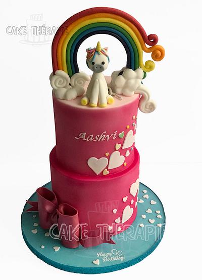 Rainbow and unicorn cake - Cake by Caketherapie