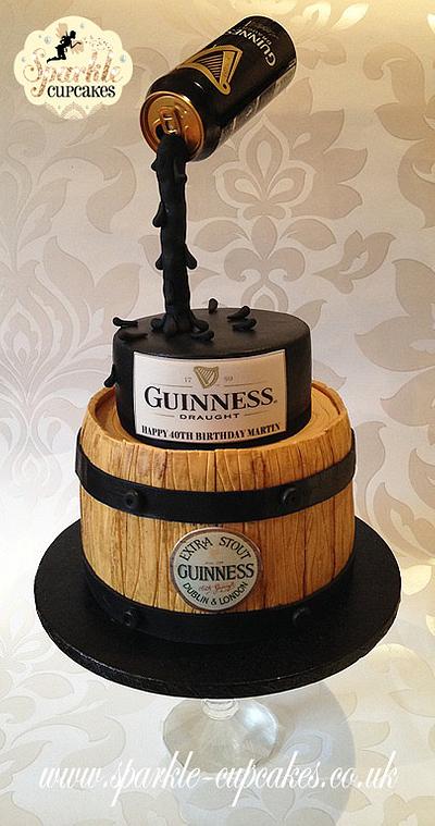 Guinness Gravity Defying Cake - Cake by Sparkle Cupcakes