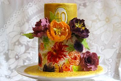 40th birthday cake - Cake by Sugar Stories