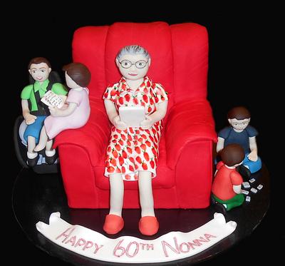 Grandma and the Kids  - Cake by Nada