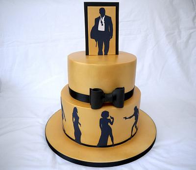 Gold James Bond Cake! - Cake by Natalie King
