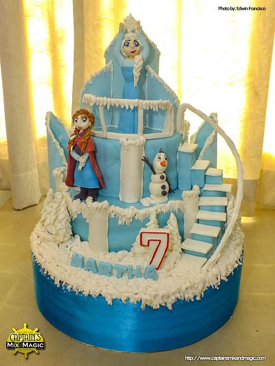 Frozen Castle with Elsa, Ana and Olaf - Cake by Joy Lyn Sy Parohinog-Francisco