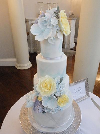 Spring wedding cake  - Cake by Sharon, Sadie May Cakes 