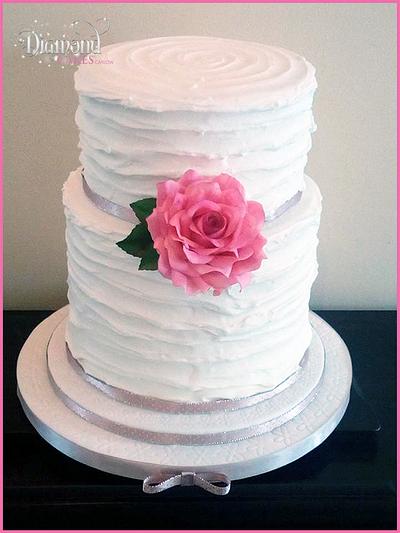 Rustic Floral Wedding Cake - Cake by DiamondCakesCarlow