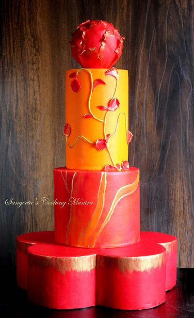 Wedding cake - Bold and beautiful ! - Cake by Sangeeta Roy Ghosh
