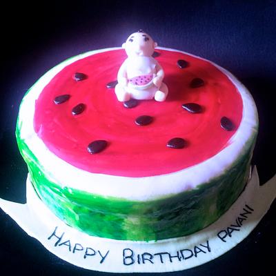 watermelon slice cake - Cake by sugarBliss