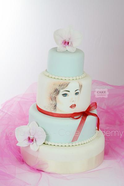  Emily's portrait painted cake  - Cake by Marilu' Giare' Art & Sweet Style