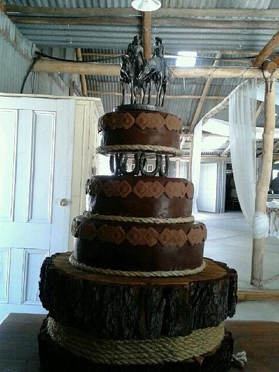 My first Wedding Cake for my daughter & son-inlaw - Cake by Reb