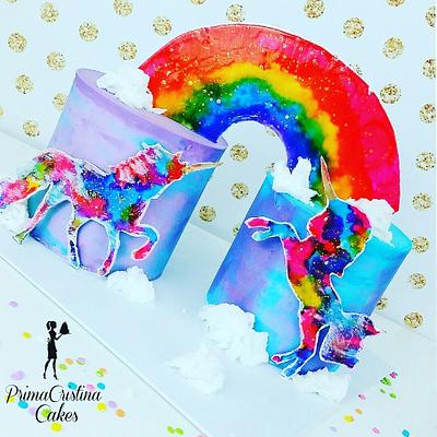 Rainbow & Unicorns - Cake by PrimaCristina