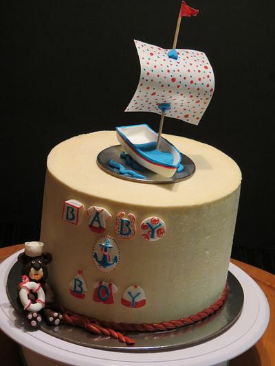 Baby Boy Shower Cake - Cake by Nancy T W.