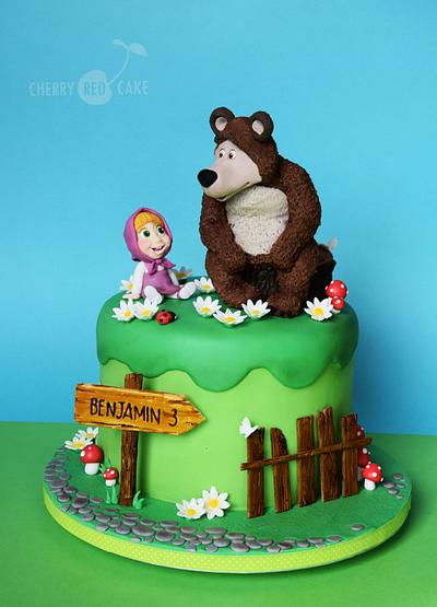 Masha and the Bear cake - Cake by Cherry Red Cake