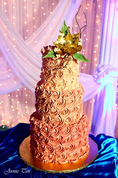 Rossete Buttercream Engagement Cake - Cake by Joonie Tan