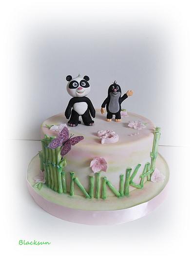 Panda and little mole - Cake by Zuzana Kmecova