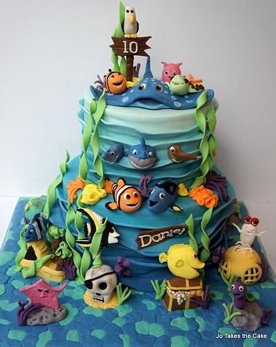 Finding Nemo: Chaos in the Aquarium  - Cake by Jo Finlayson (Jo Takes the Cake)