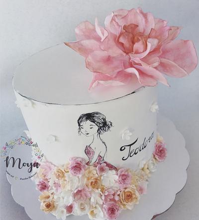 Girl in flowers  - Cake by Branka Vukcevic