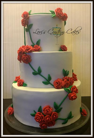 Wedding cake  - Cake by Lori Mahoney (Lori's Custom Cakes) 