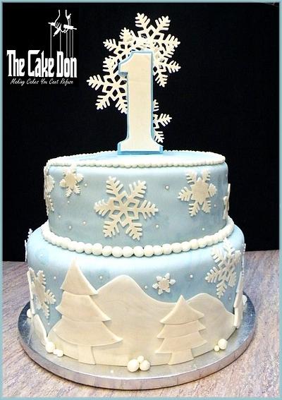 THE WINTER WONDERLAND 1st BIRTHDAY CAKE - Cake by TheCakeDon