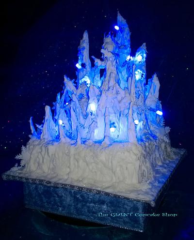 Ice queen fruit cake with fairy lights - Cake by Amelia Rose Cake Studio